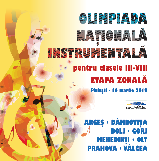  Olimpiada Națională Instrumentală pentru clasele III-VIII Faza Zonală